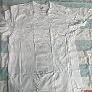 Calvin Klein White V-Neck